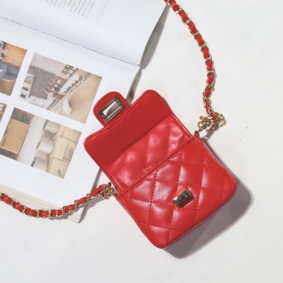 Sold out♥️Red mini micro bag purse faux leather - Picture 2 of 4